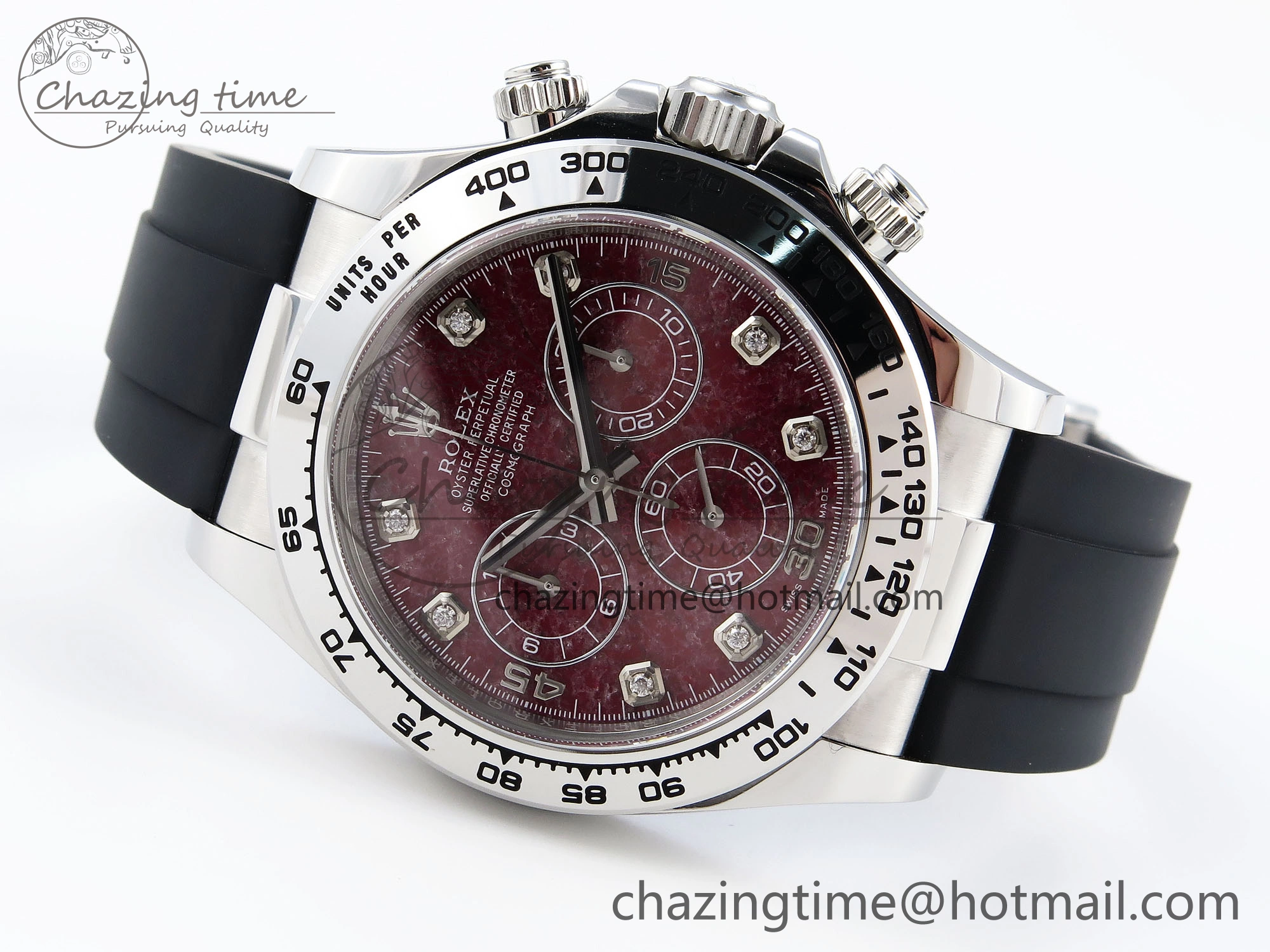 Daytona 116519 Clean 1:1 Best Edition 904L SS Case and Bracelet Red Sodalite Dial on Oysterflex SA4130 V2