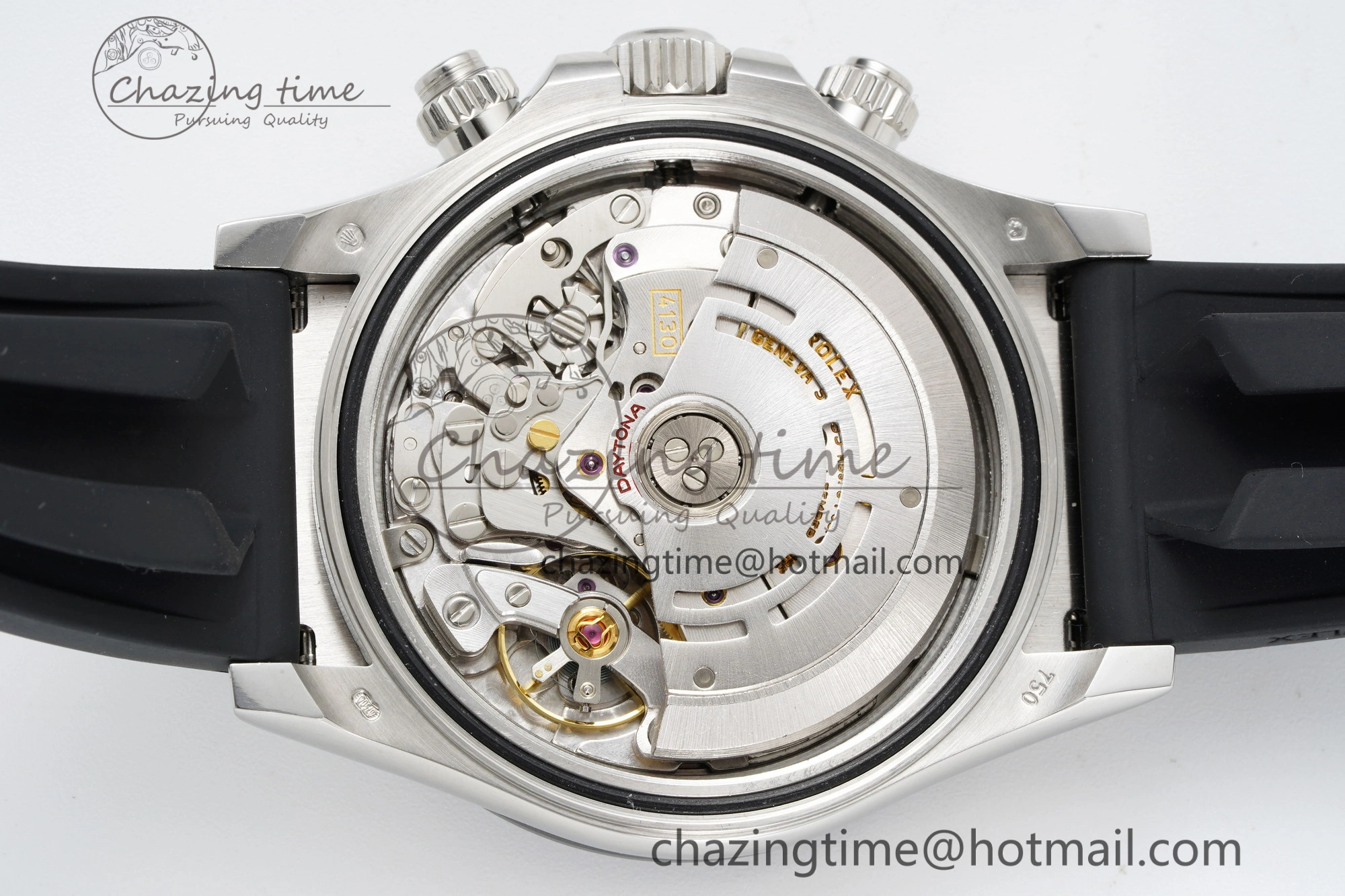 Daytona 116519 Clean Factory 1:1 Best Edition Black Diamonds Dial on Oysterflex Rubber Strap SA4130