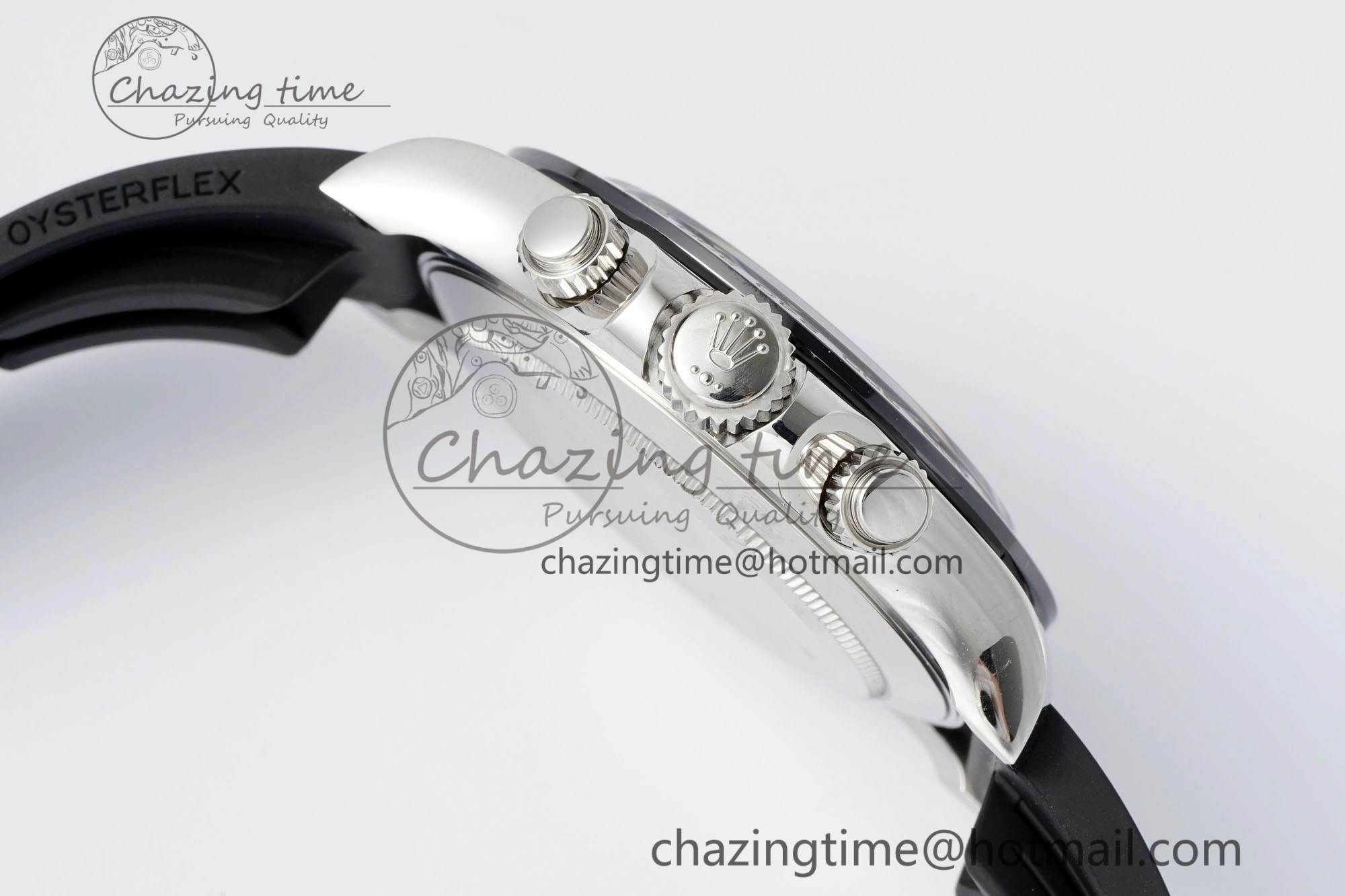 Daytona 116519 Clean Factory 1:1 Best Edition Black Diamonds Dial on Oysterflex Rubber Strap SA4130
