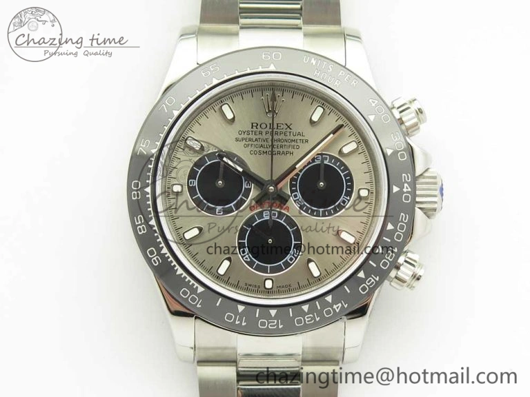 Daytona 116519 JHF Best Edition Ceramic Bezel Gray Dial on SS Bracelet A4130