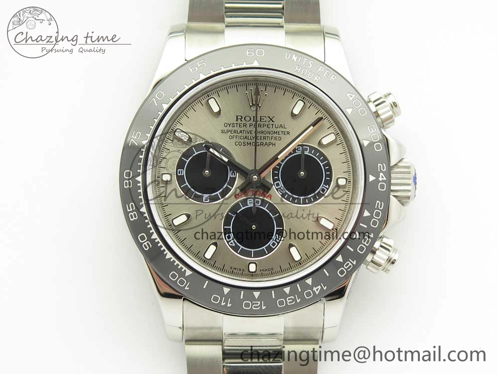 Daytona 116519 JHF Best Edition Ceramic Bezel Gray Dial on SS Bracelet A4130