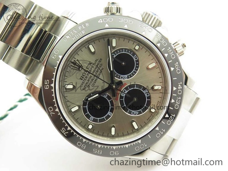 Daytona 116519 JHF Best Edition Ceramic Bezel Gray Dial on SS Bracelet A4130