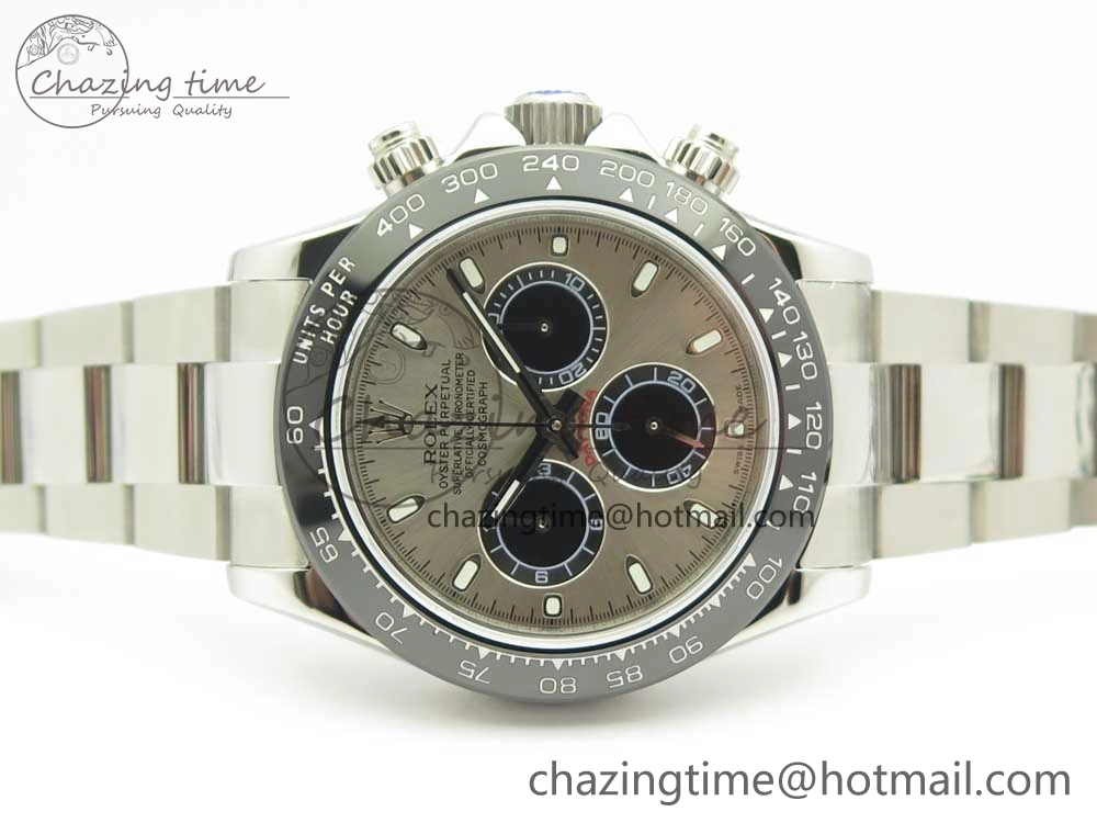 Daytona 116519 JHF Best Edition Ceramic Bezel Gray Dial on SS Bracelet A4130