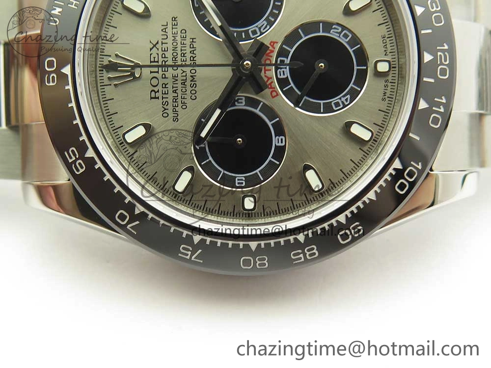 Daytona 116519 JHF Best Edition Ceramic Bezel Gray Dial on SS Bracelet A4130