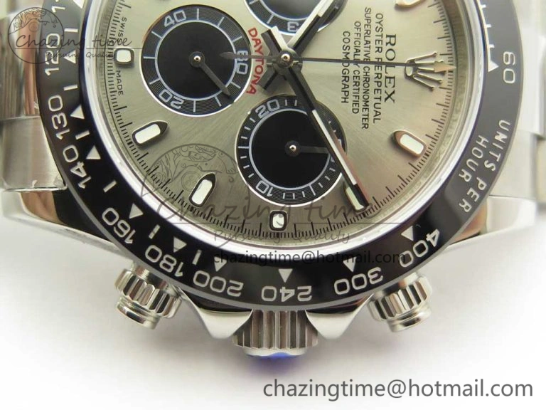 Daytona 116519 JHF Best Edition Ceramic Bezel Gray Dial on SS Bracelet A4130