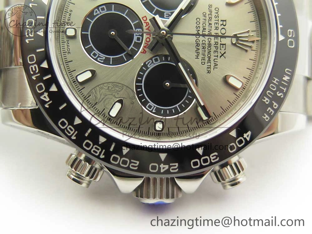 Daytona 116519 JHF Best Edition Ceramic Bezel Gray Dial on SS Bracelet A4130