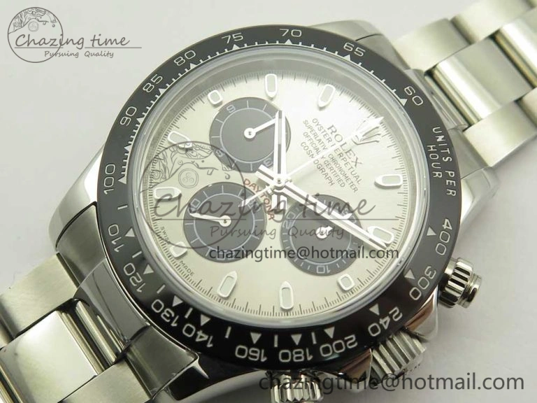 Daytona 116519 JHF Best Edition Ceramic Bezel Gray Dial on SS Bracelet A4130