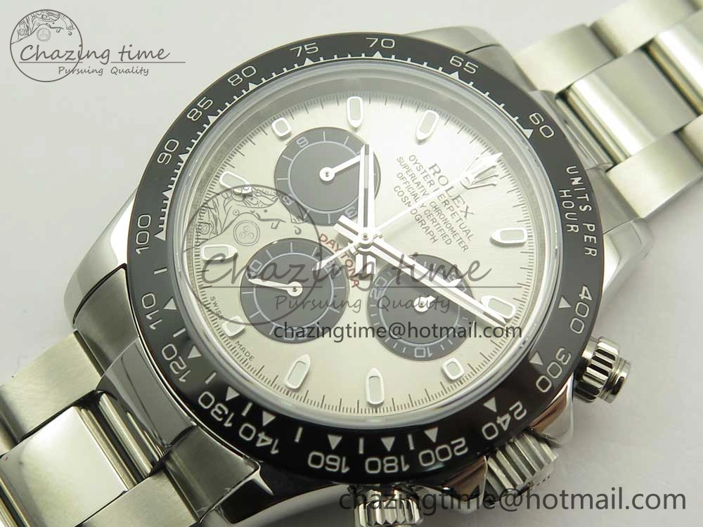 Daytona 116519 JHF Best Edition Ceramic Bezel Gray Dial on SS Bracelet A4130