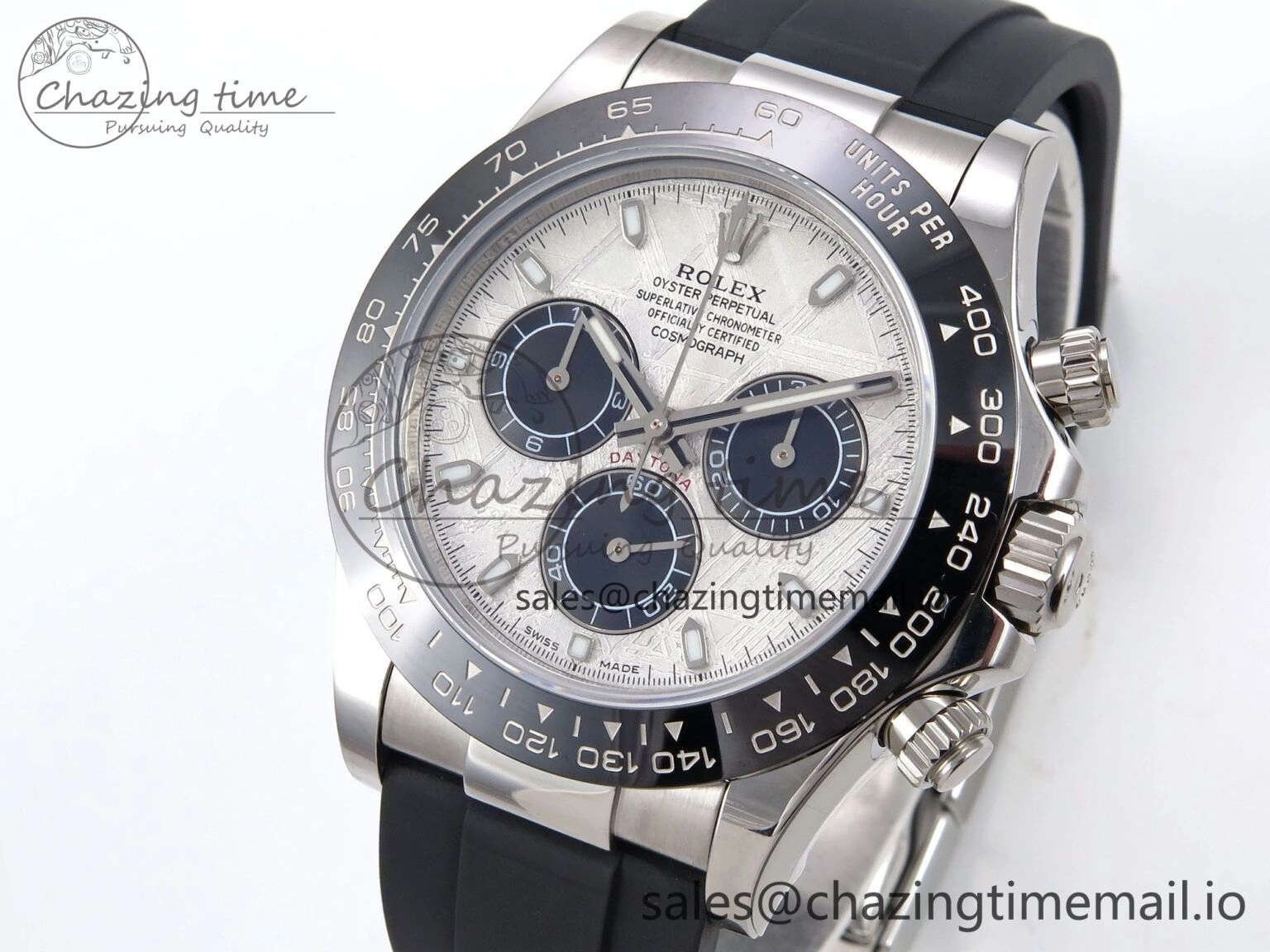 Daytona 116519 N6F 1:1 Best Edition Meteorite Dial on Oysterflex Strap SA4130