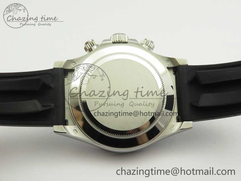 Daytona 116519 Noob 1:1 Best Edition 904L SS Case Blue Dial on Black Rubber Strap SA4130 (Free Extra Strap)