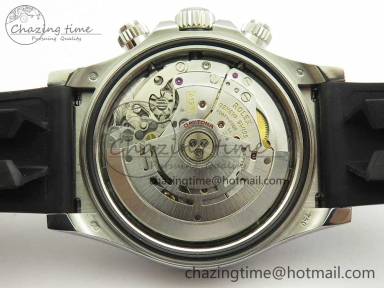 Daytona 116519 Noob 1:1 Best Edition 904L SS Case Blue Dial on Black Rubber Strap SA4130 (Free Extra Strap)