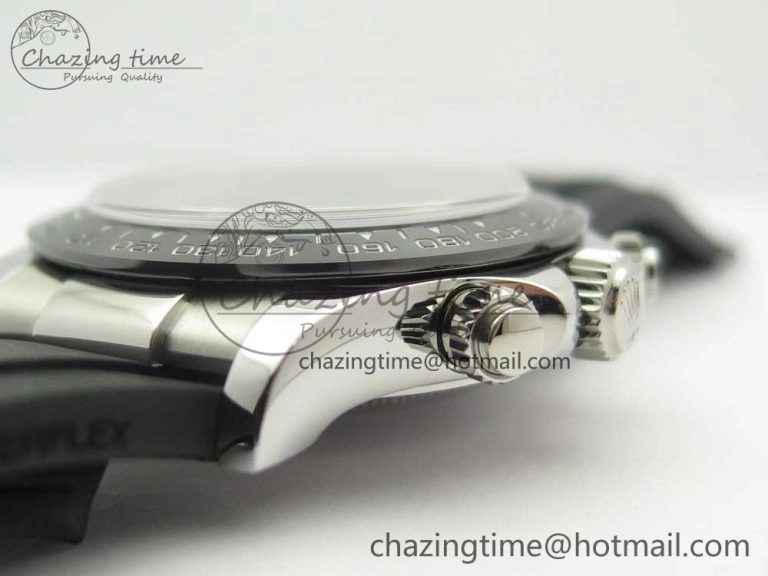 Daytona 116519 Noob 1:1 Best Edition 904L SS Case Blue Dial on Black Rubber Strap SA4130 (Free Extra Strap)