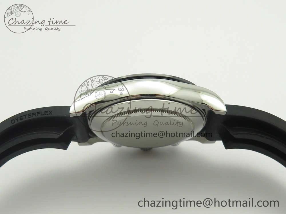 Daytona 116519 Noob 1:1 Best Edition 904L SS Case Gray Black Dial on Black Rubber Strap SA4130 (Free Extra Strap)
