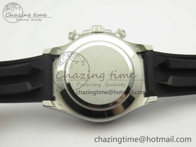 Daytona 116519 Noob 1:1 Best Edition 904L SS Case Gray Black Dial on Black Rubber Strap SA4130 (Free Extra Strap)