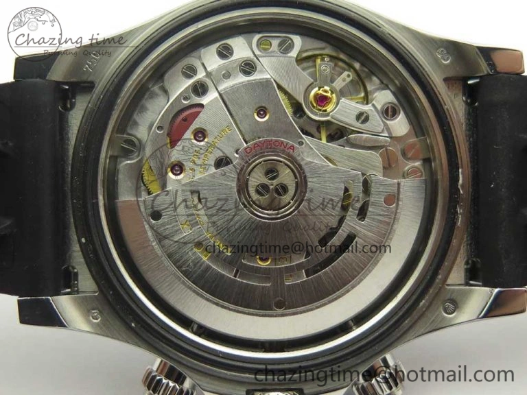 Daytona 116519 Noob 1:1 Best Edition 904L SS Case Gray Black Dial on Black Rubber Strap SA4130 (Free Extra Strap)