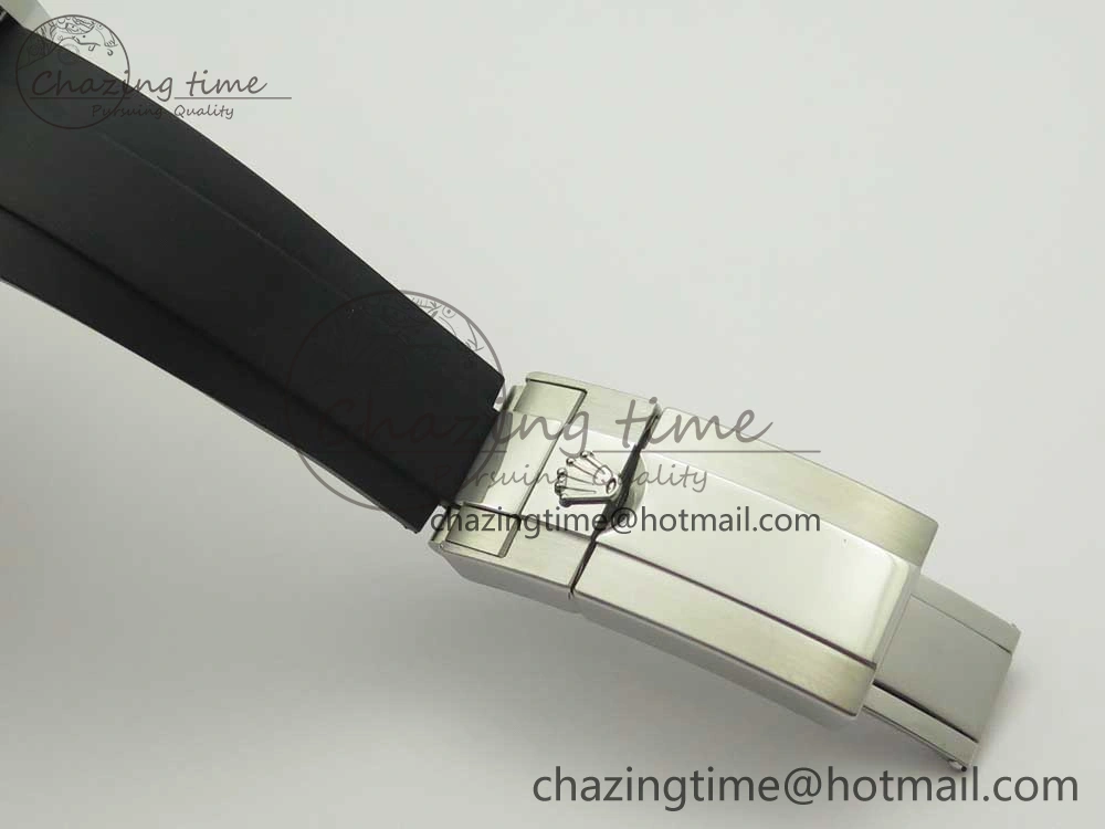 Daytona 116519 Noob 1:1 Best Edition 904L SS Case Gray Black Dial on Black Rubber Strap SA4130 (Free Extra Strap)