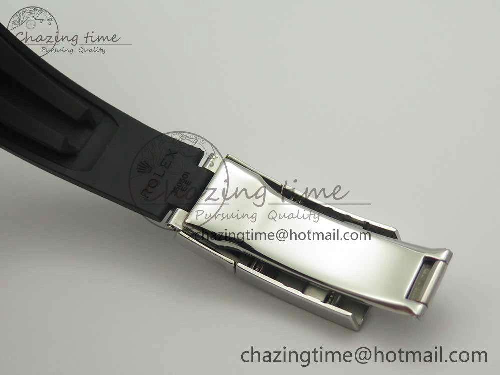 Daytona 116519 Noob 1:1 Best Edition 904L SS Case Gray Black Dial on Black Rubber Strap SA4130 (Free Extra Strap)