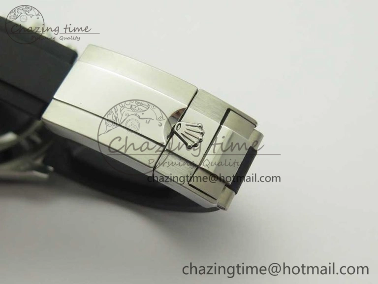 Daytona 116519 Noob 1:1 Best Edition 904L SS Case Gray Black Dial on Black Rubber Strap SA4130 (Free Extra Strap)