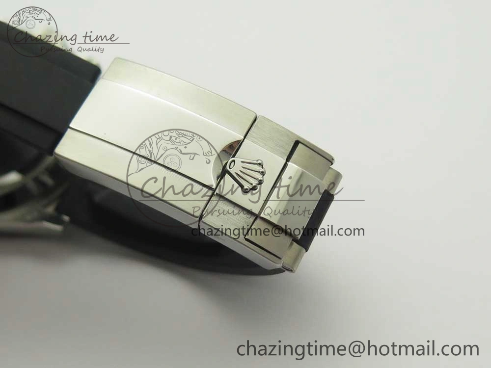 Daytona 116519 Noob 1:1 Best Edition 904L SS Case Gray Black Dial on Black Rubber Strap SA4130 (Free Extra Strap)