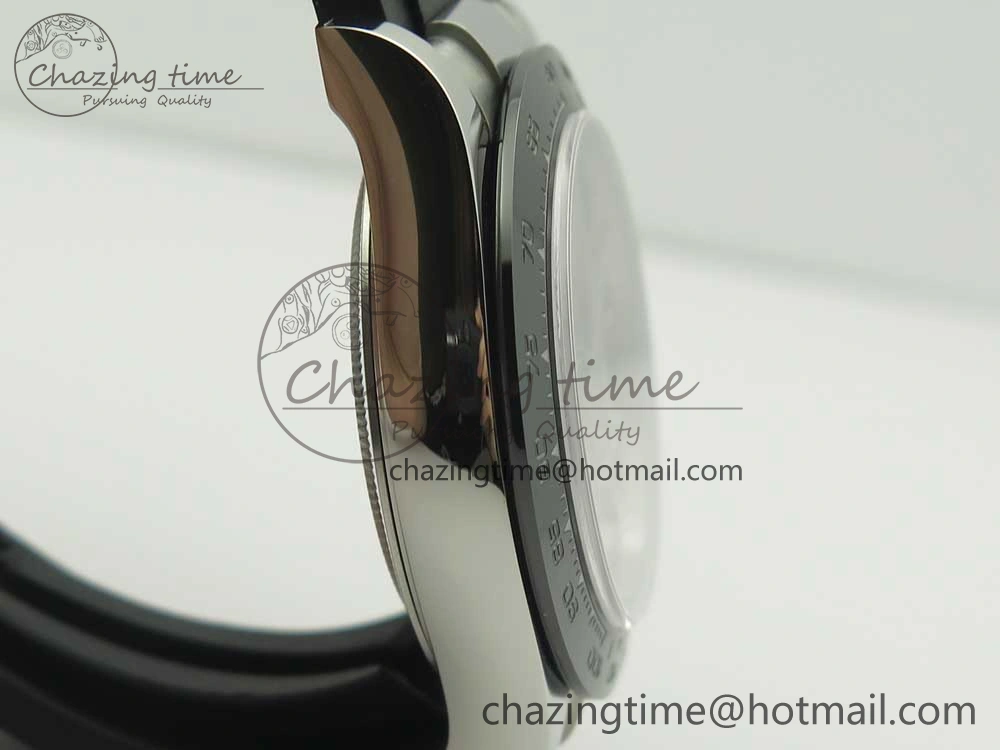 Daytona 116519 Noob 1:1 Best Edition 904L SS Case Gray Black Dial on Black Rubber Strap SA4130 (Free Extra Strap)