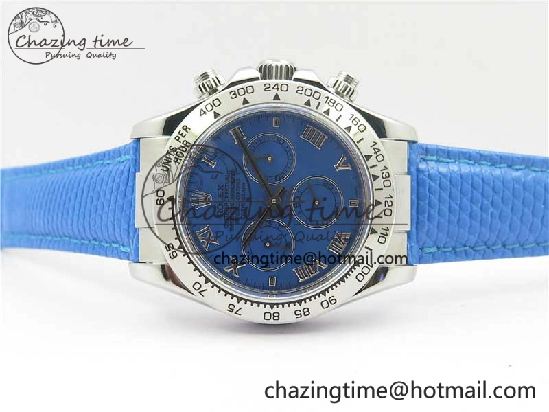 Daytona 116519 OXF Best Edition Blue Dial on Blue Leather Strap A7750