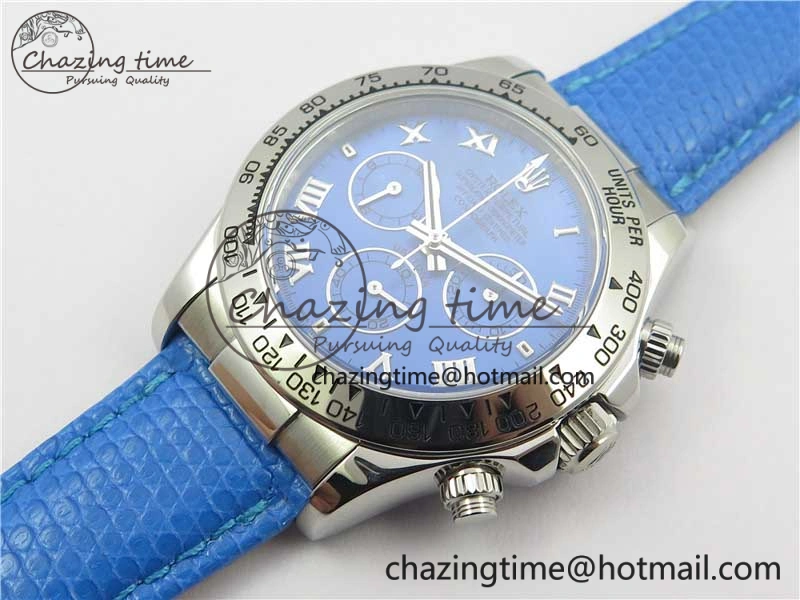 Daytona 116519 OXF Best Edition Blue Dial on Blue Leather Strap A7750