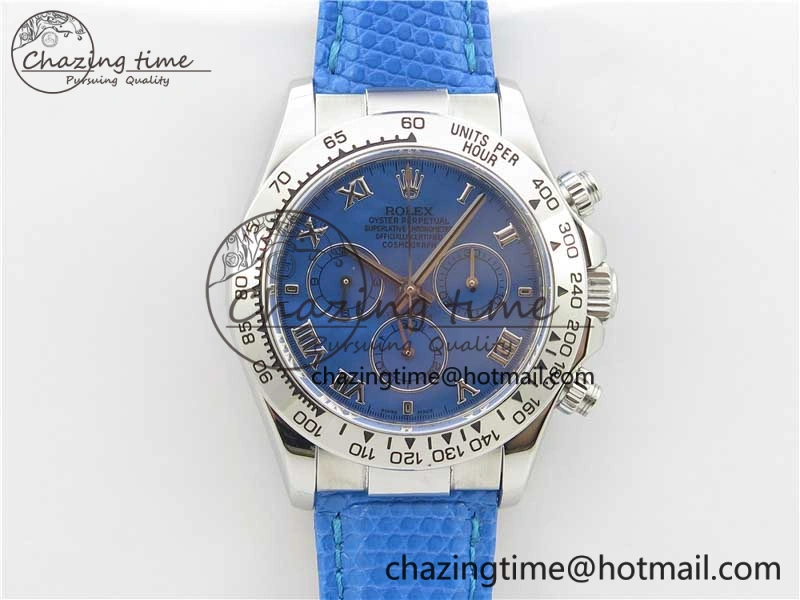 Daytona 116519 OXF Best Edition Blue Dial on Blue Leather Strap A7750