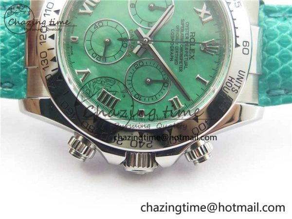 Daytona 116519 OXF Best Edition Green Dial on Green Leather Strap A7750
