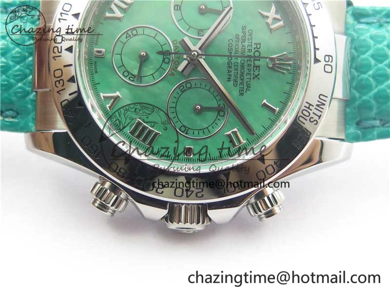 Daytona 116519 OXF Best Edition Green Dial on Green Leather Strap A7750