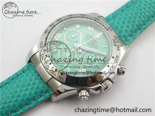 Daytona 116519 OXF Best Edition Green Dial on Green Leather Strap A7750