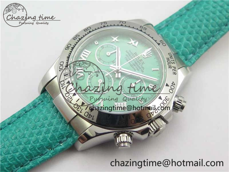 Daytona 116519 OXF Best Edition Green Dial on Green Leather Strap A7750
