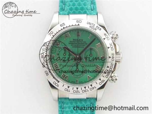 Daytona 116519 OXF Best Edition Green Dial on Green Leather Strap A7750