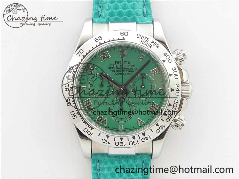 Daytona 116519 OXF Best Edition Green Dial on Green Leather Strap A7750