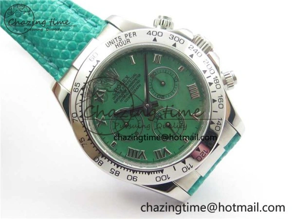 Daytona 116519 OXF Best Edition Green Dial on Green Leather Strap A7750