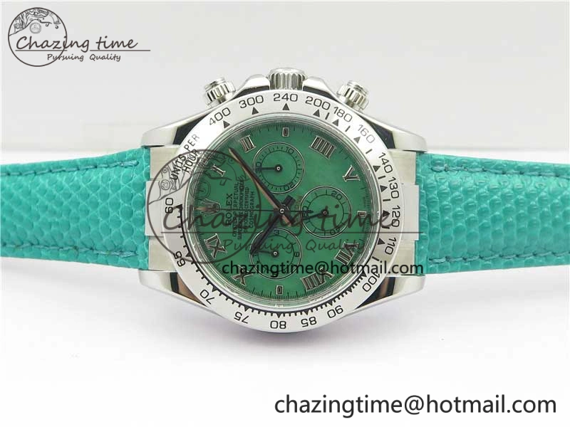 Daytona 116519 OXF Best Edition Green Dial on Green Leather Strap A7750