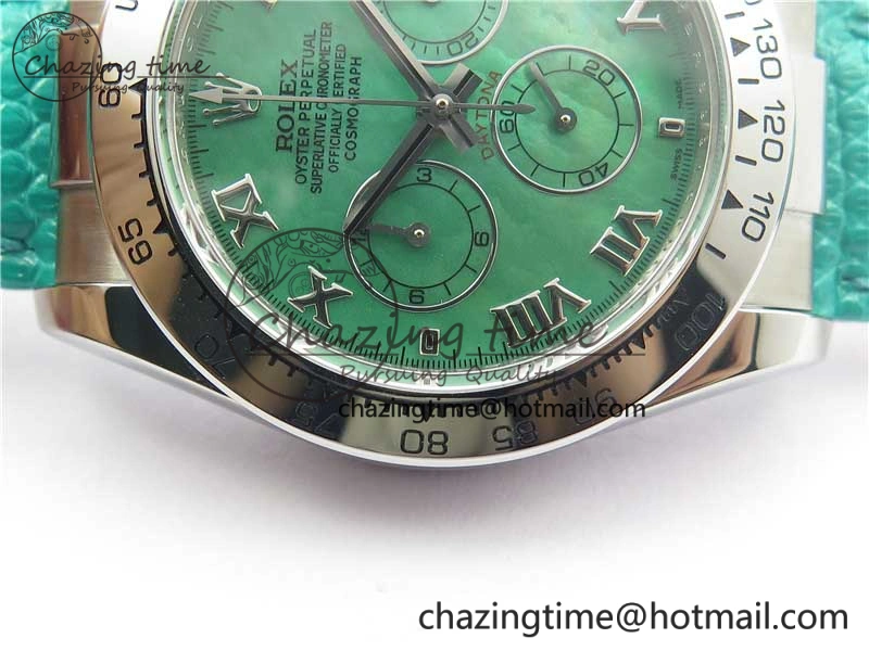 Daytona 116519 OXF Best Edition Green Dial on Green Leather Strap A7750