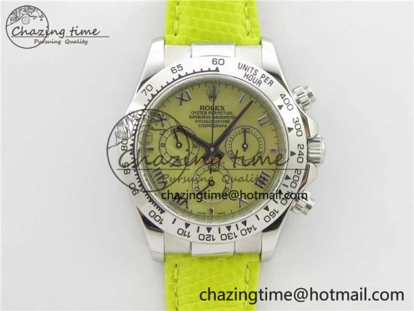 Daytona 116519 OXF Best Edition Yellow Dial on Yellow Leather Strap A7750