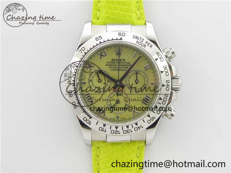 Daytona 116519 OXF Best Edition Yellow Dial on Yellow Leather Strap A7750
