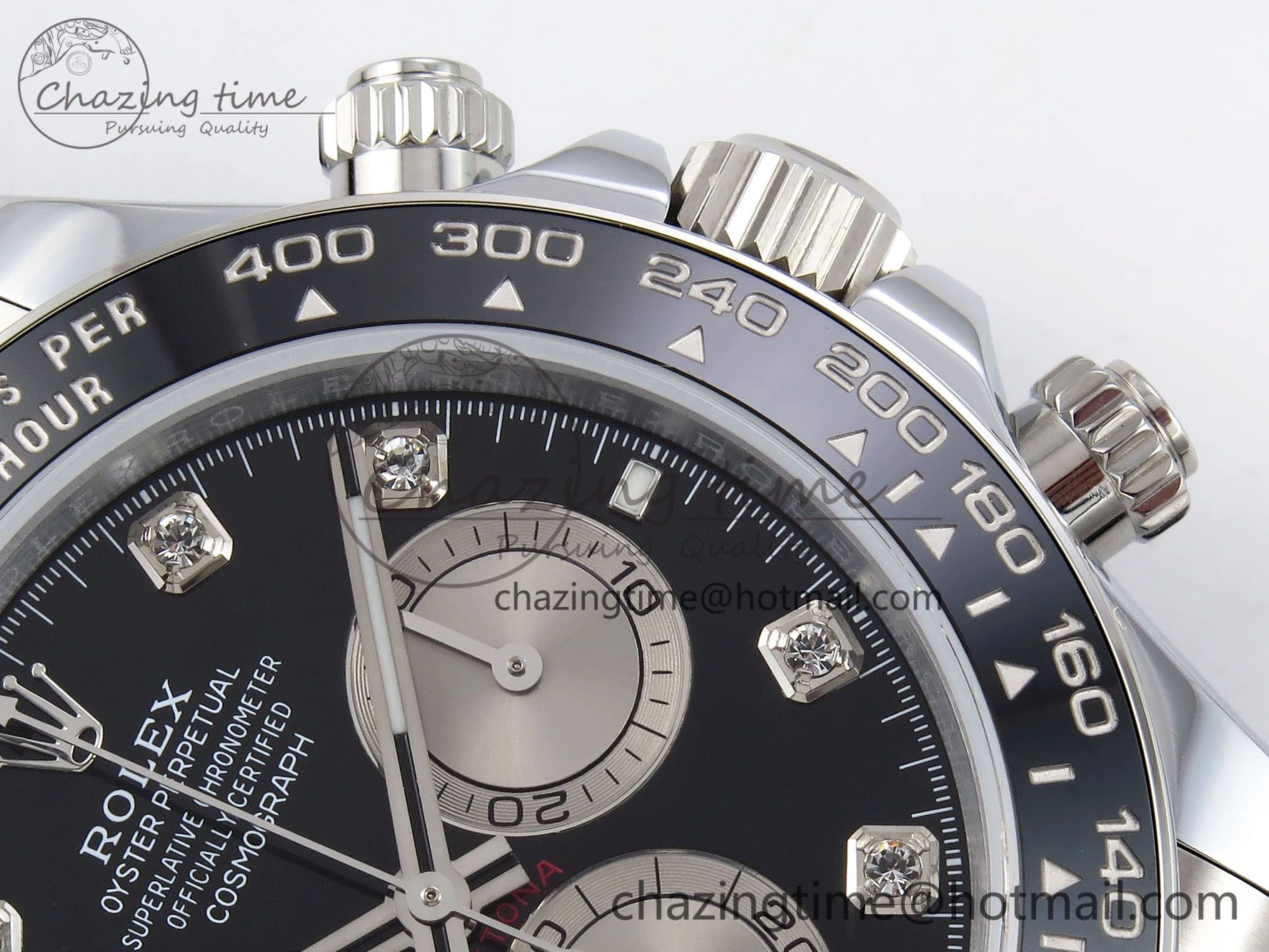 Daytona 116519 QF 1:1 Best Edition Black White Diamonds Dial on Oysterflex Strap SH4130 V3 (Gain Weight)