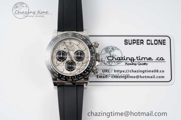 Daytona 116519 QF 1:1 Best Edition Gray Dial on Oysterflex Rubber Strap SA4130