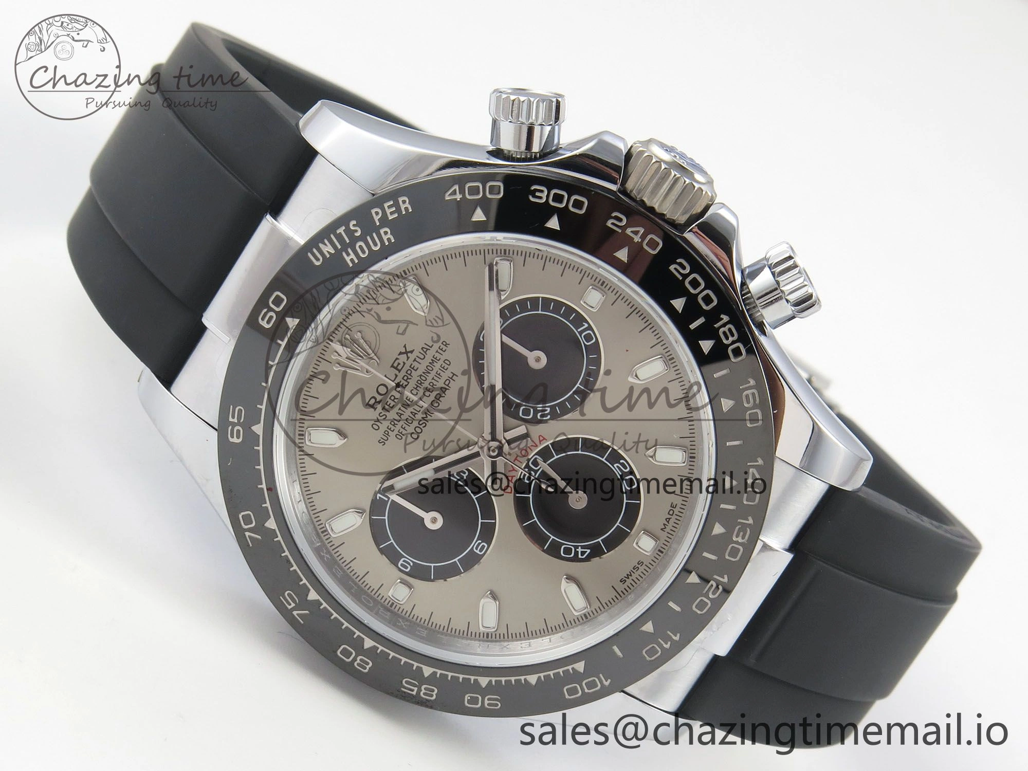 Daytona 116519 QF 1:1 Best Edition Grey Black Dial on Oysterflex Strap SH4130 V11（Gain Weight）