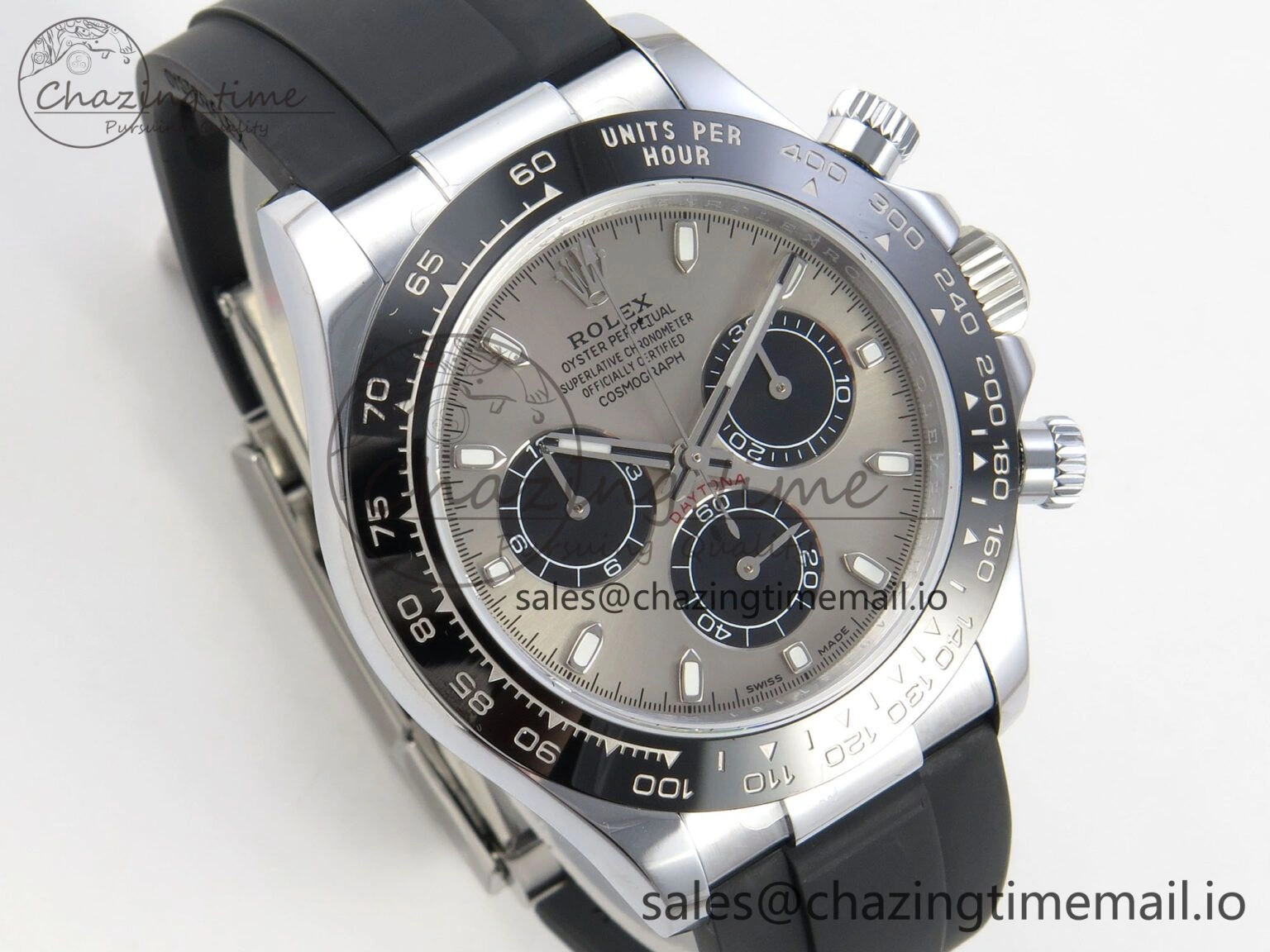 Daytona 116519 QF 1:1 Best Edition Grey Black Dial on Oysterflex Strap SH4130 V11（Gain Weight）