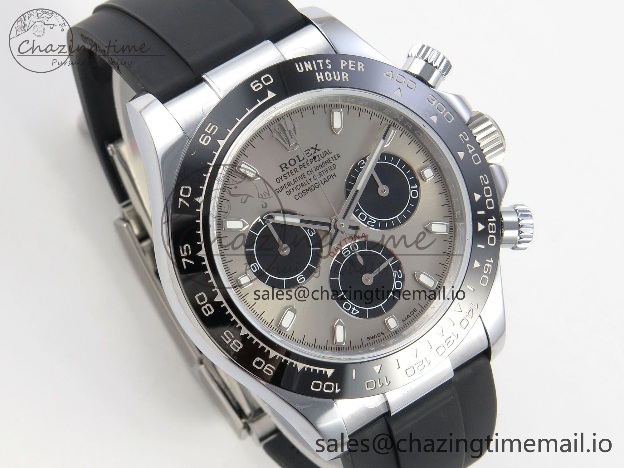 Daytona 116519 QF 1:1 Best Edition Grey Black Dial on Oysterflex Strap SH4130 V11（Gain Weight）