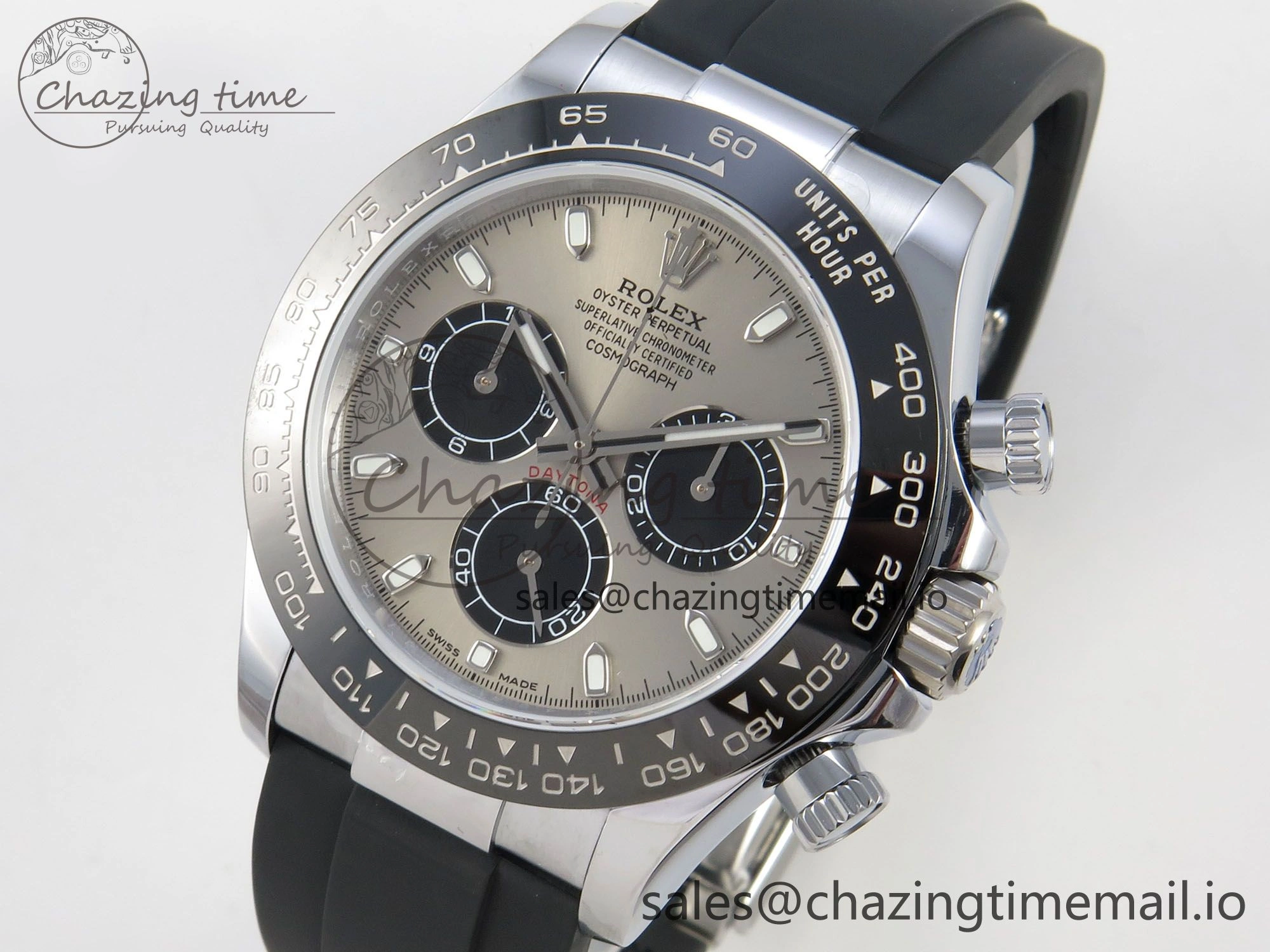 Daytona 116519 QF 1:1 Best Edition Grey Black Dial on Oysterflex Strap SH4130 V11（Gain Weight）