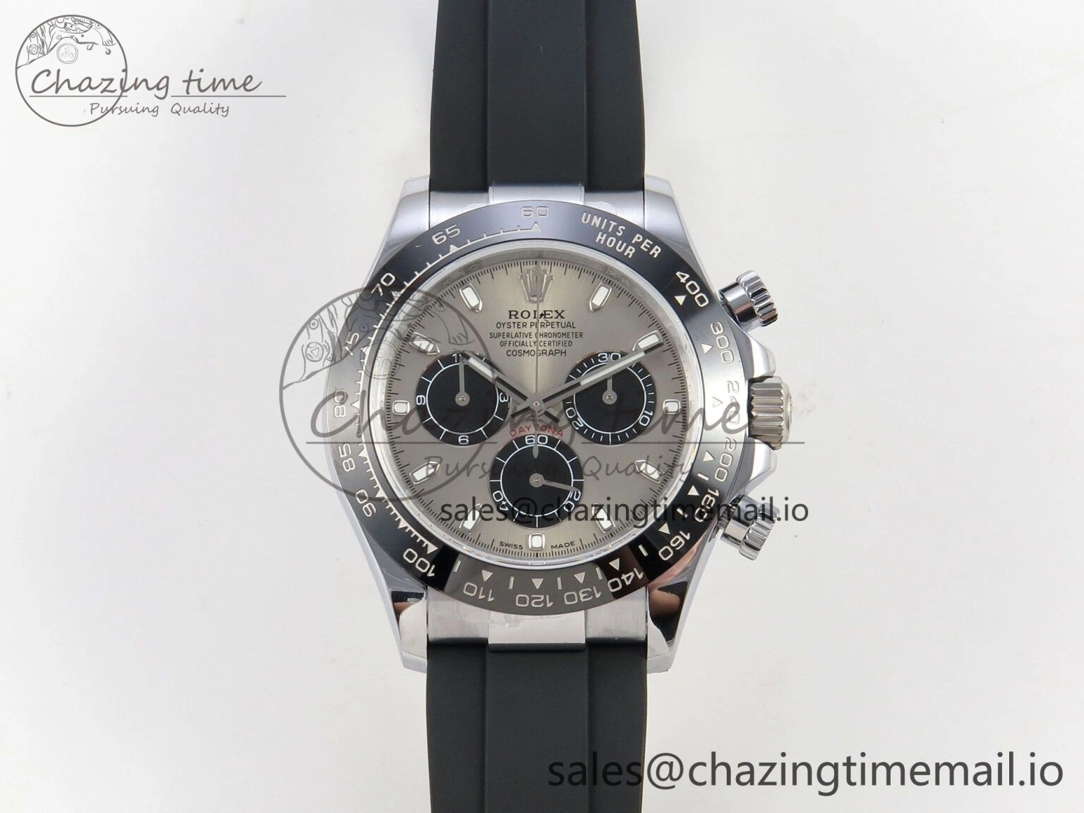 Daytona 116519 QF 1:1 Best Edition Grey Black Dial on Oysterflex Strap SH4130 V11（Gain Weight）