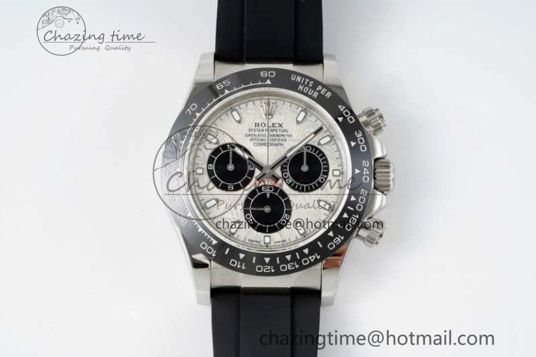 Daytona 116519 QF 1:1 Best Edition Meteorite Dial on Oysterflex Rubber Strap SA4130