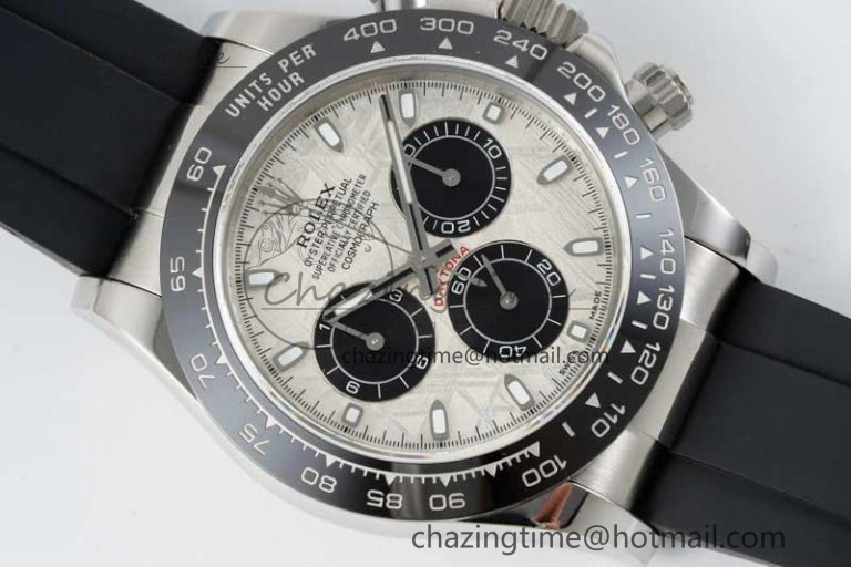 Daytona 116519 QF 1:1 Best Edition Meteorite Dial on Oysterflex Rubber Strap SA4130