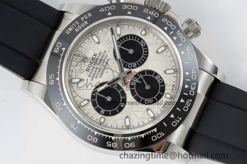 Daytona 116519 QF 1:1 Best Edition Meteorite Dial on Oysterflex Rubber Strap SA4130