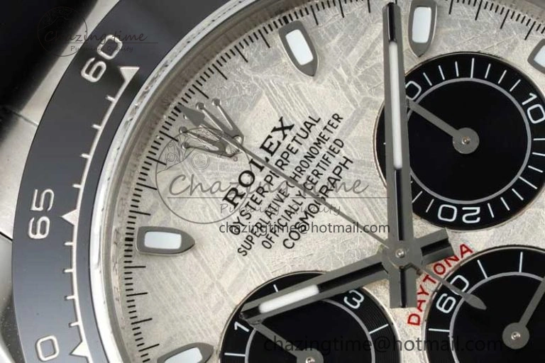 Daytona 116519 QF 1:1 Best Edition Meteorite Dial on Oysterflex Rubber Strap SA4130