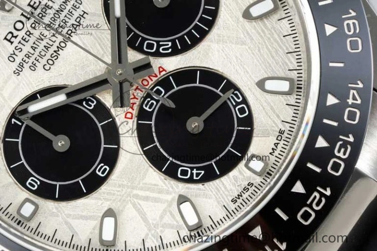 Daytona 116519 QF 1:1 Best Edition Meteorite Dial on Oysterflex Rubber Strap SA4130